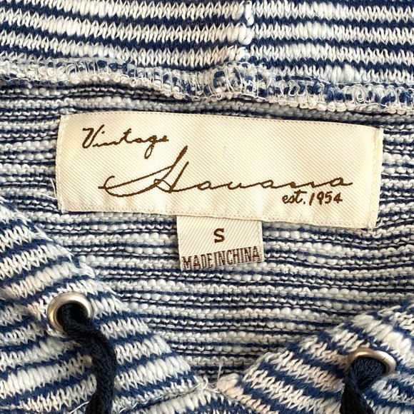 Vintage Havana Striped Ombre Pullover with Kangaroo Pocket and Hood - Picture 5 of 8